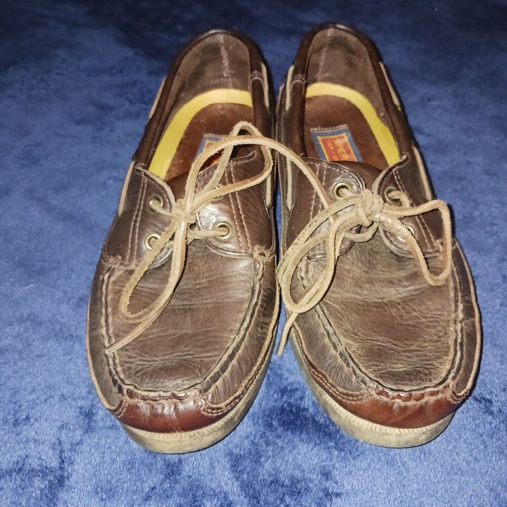 sperry top-sider leeward 2 eye boat shoe 8w Mens